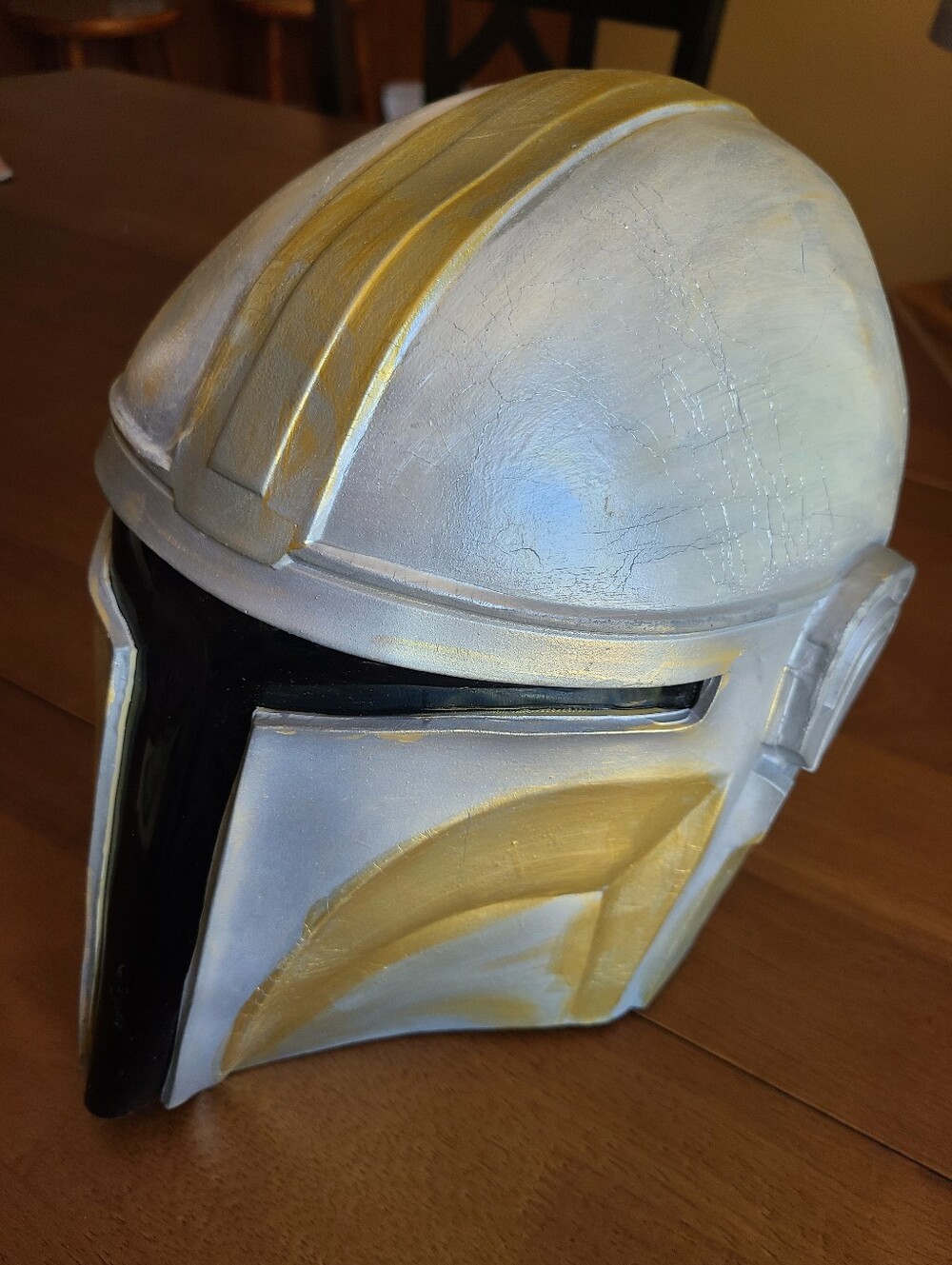 Custom Painted Mandalorian Star Wars Cosplay Costume Mask Flexible Rubber Adult